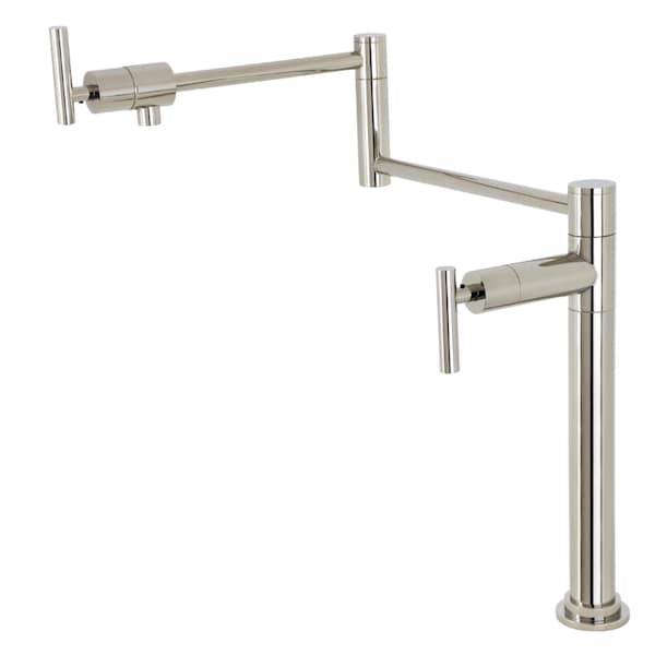 Kingston Brass Deck Mount Pot Filler, Polished Nickel KS4706CML - main